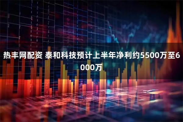 热丰网配资 泰和科技预计上半年净利约5500万至6000万